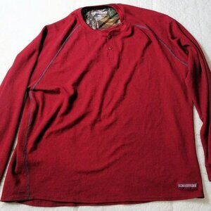 RealTree Men's Red Thermal Long Sleeve XXL